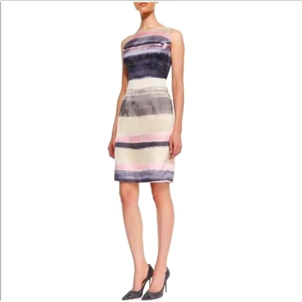 Lafayette 148 New York - $695 | 100% Silk Multi Stripe Dress - Size 0